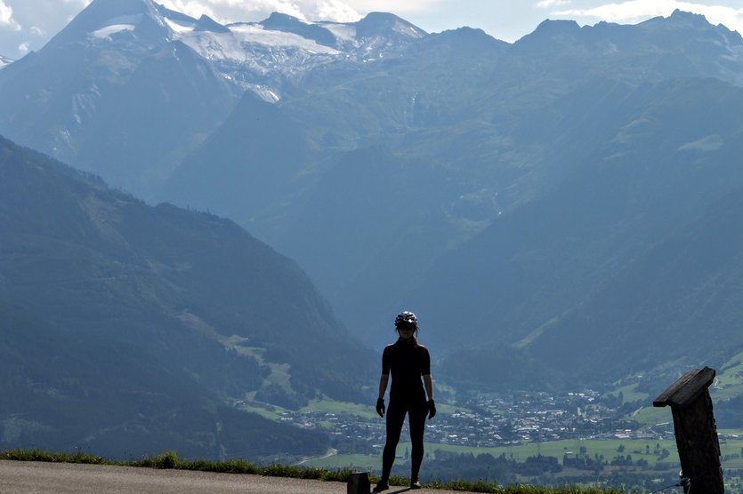 Biking in Austrian Alps near Zell am See