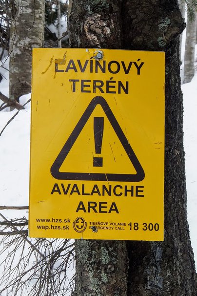 Avalanche sign - Chopok, Slovakia