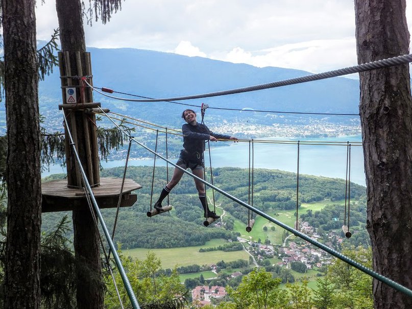 Ropes course in Annecy, France