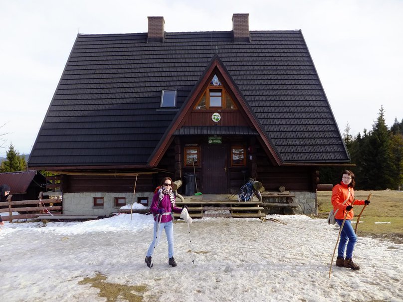 hiking in Zywiec Beskid mountain range, southern Poland
