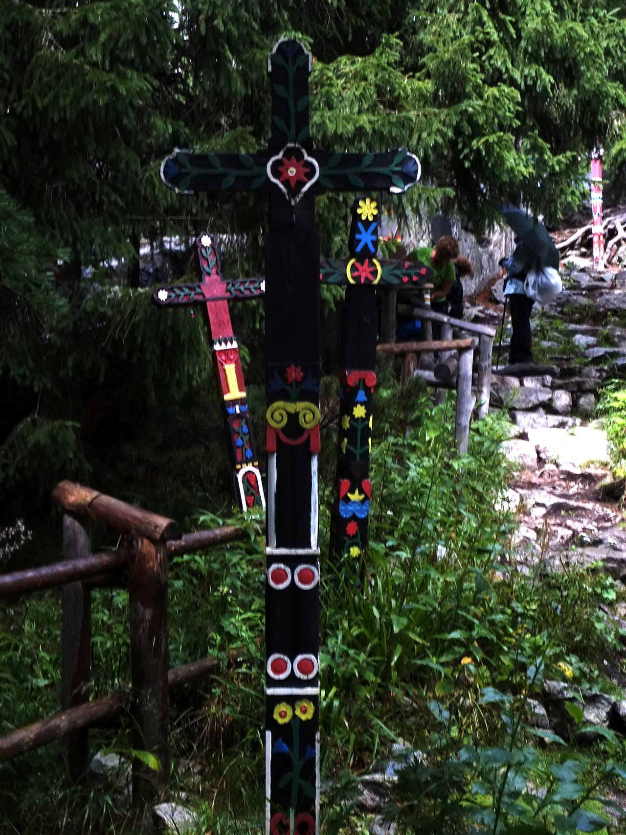 symbolic cemetery in Popradske pleso in Slovak Tatra mountains