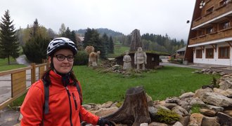 Mountain biking in Silesian Beskid mountains, Poland