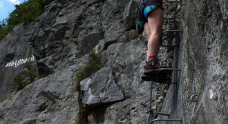 klettersteig, via ferrata in Weißbach, Austrian Alps, Salzburg region