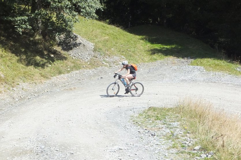 Bike riding in Saalbach, Austrian Alps