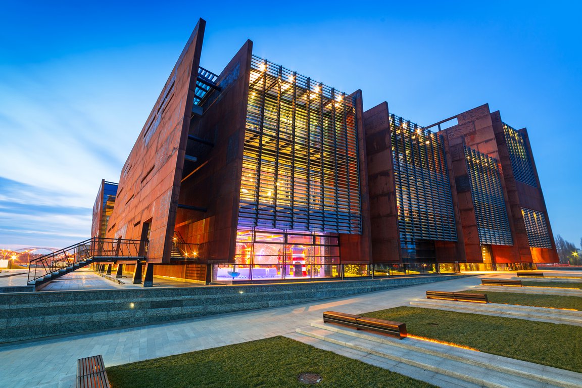 Building of Gdansk Poland European Solidarity Museum Gdansk