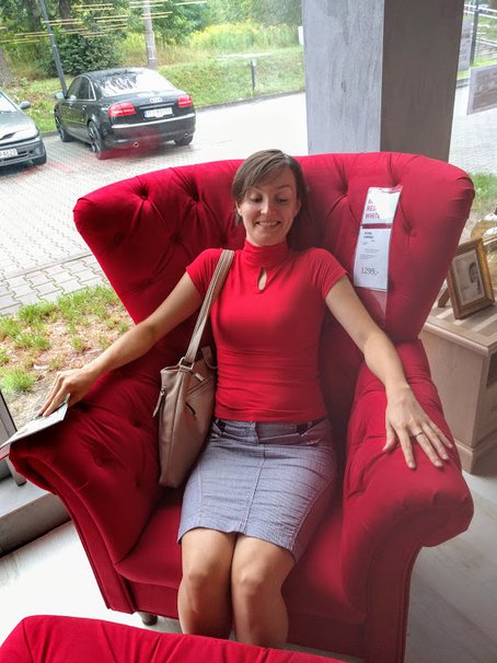 Fancy red armchair