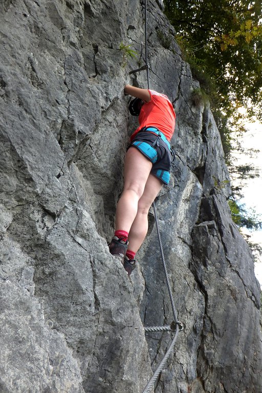 Climbing via ferrata in Weisbach, Salzburg region, Austria