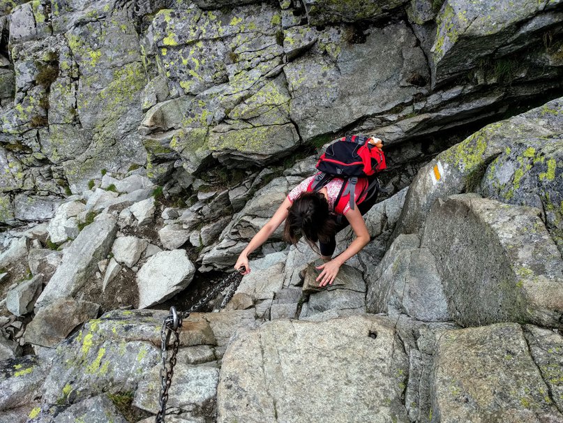 Hiking_Bysta_lavka_Bystre_sedlo_pass_High_Tatra_mountains_Slovakia