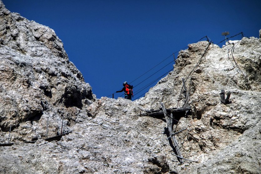 Hiking Ivano Dibona via ferrata - Dolomites