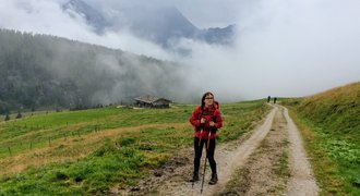 Hiking in Austrian Alps near Saalfelden