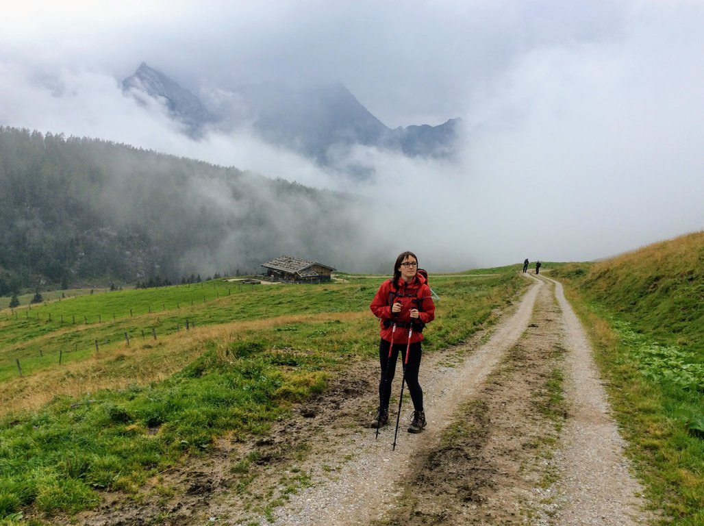 Hiking in Austrian Alps near Saalfelden