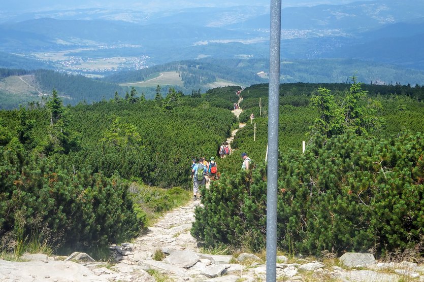 Hiking trail to Pilsko, Beskidy mountains, Poland