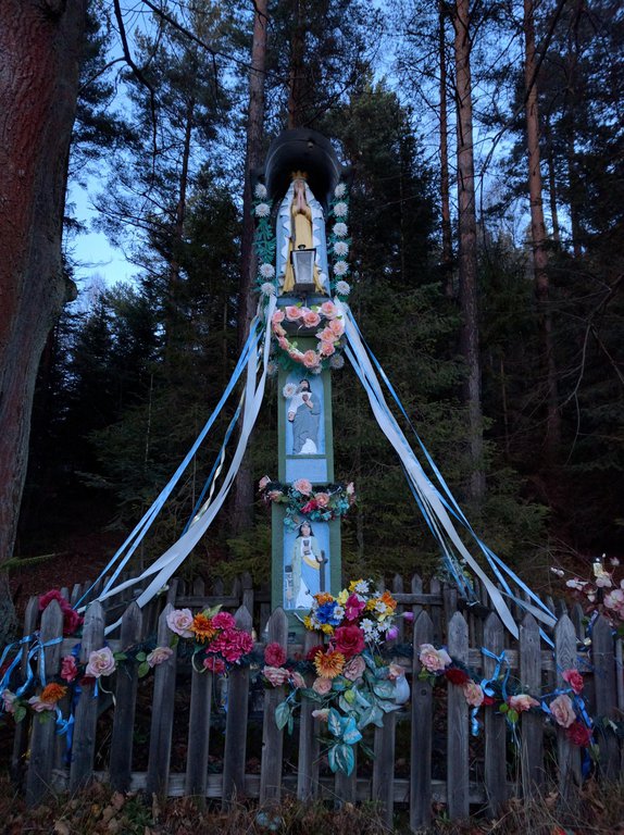 hiking trails in Beskid Maly mountain range, southern Poland