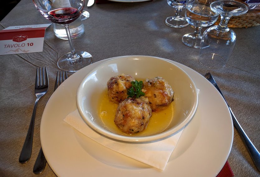 Canederli - Italian knödel, typical in Tyrolean region