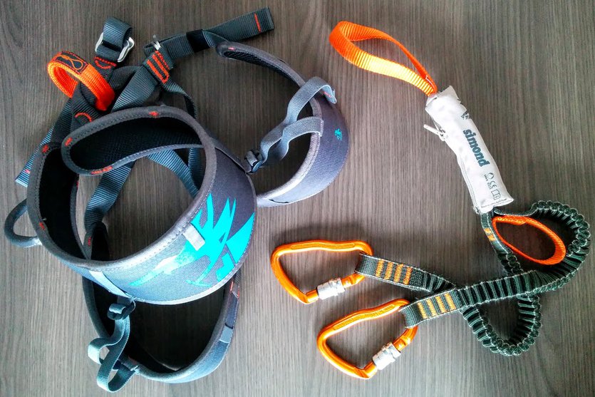 Sports gear needed for via ferrata trail