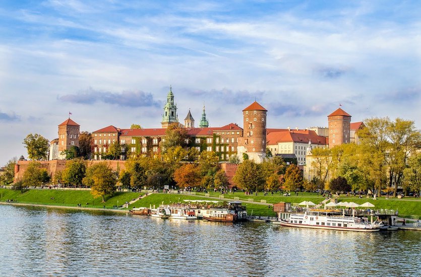 Wawel Castle in Cracow, Poland