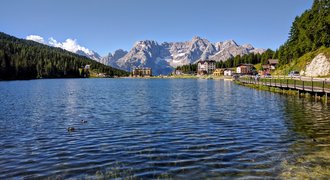 Lake Misurina.  Dolomites, Italy