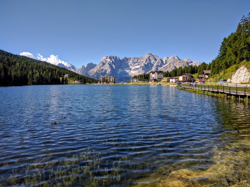 Lake Misurina.  Dolomites, Italy