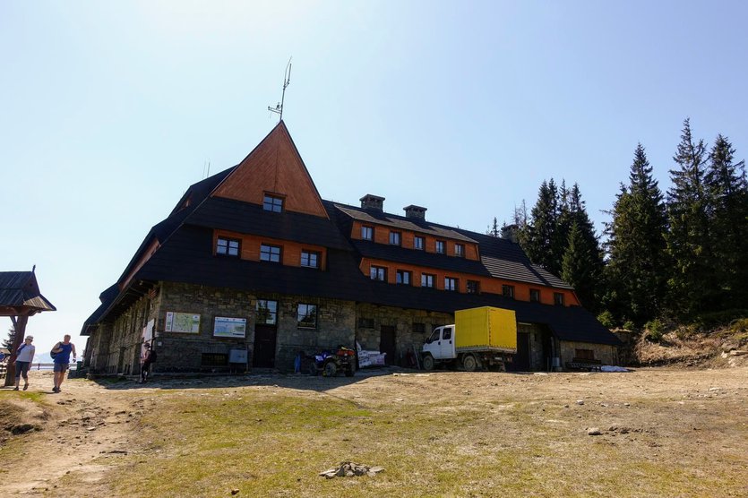 Mountain hut near Turbacz peak, Gorce National Park, Poland