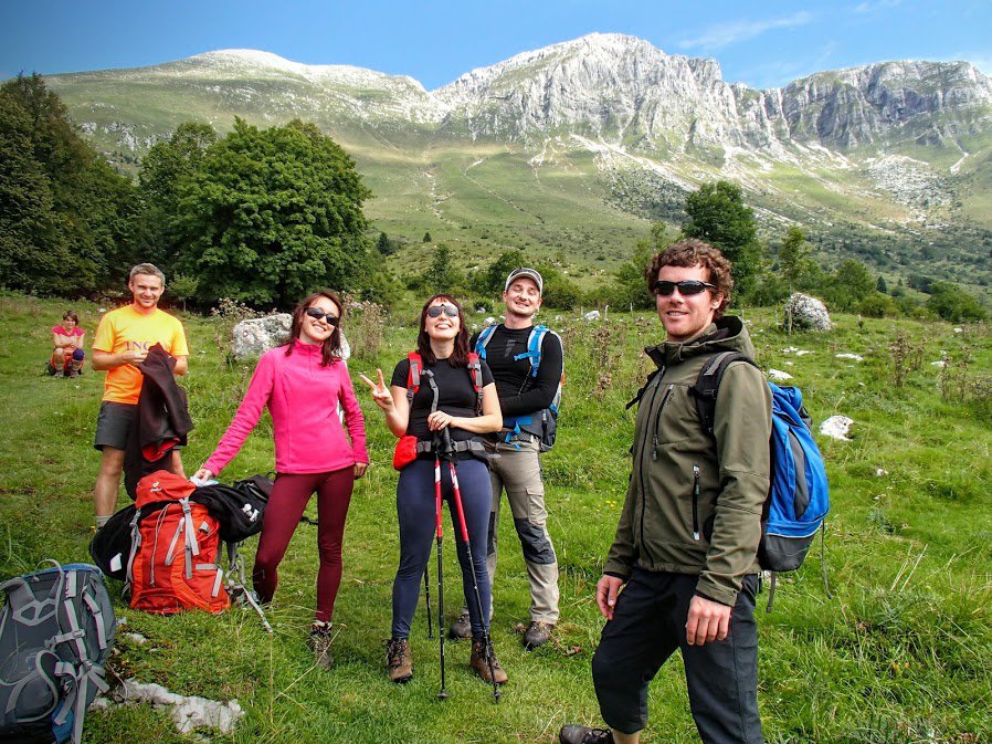 Hiking in Julian Alps near Tolmin, Slovenia