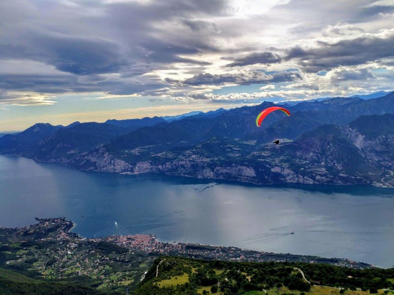 Paragliding over Garda lake