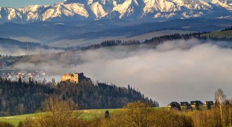 Beautiful Polish landscape - Tatra mountains seen from Pieniny