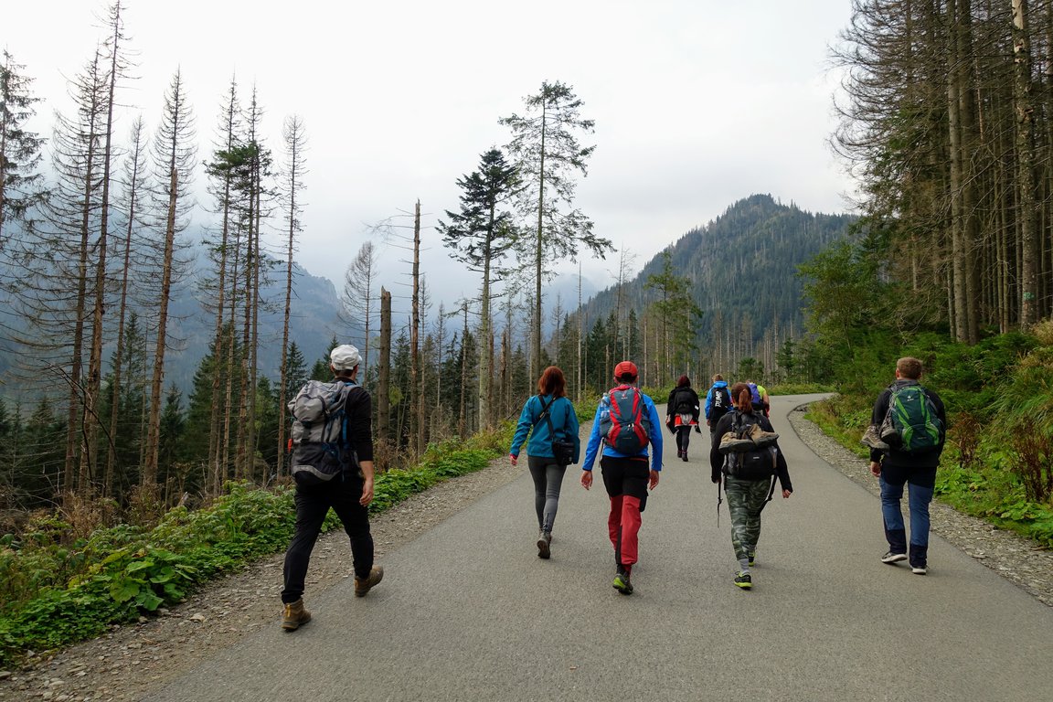 Hiking in Poland. Trail to Morskie Oko, Tatra mountains