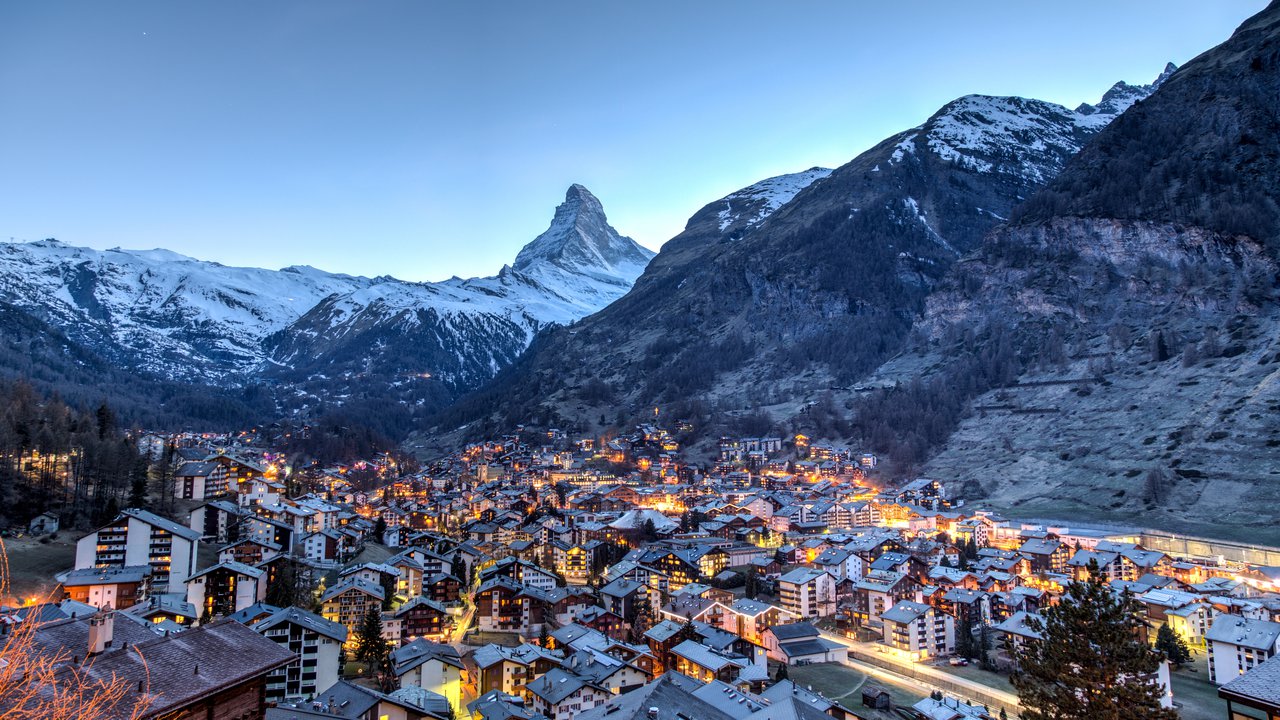 Town of Zermatt the mountain resort