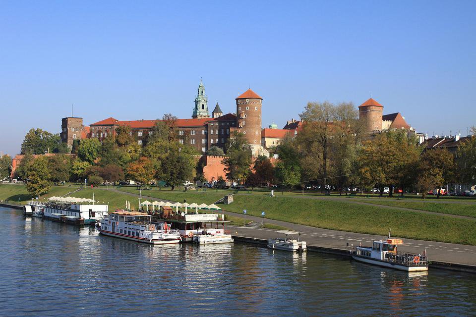 Wawel Castle in Cracow, Poland