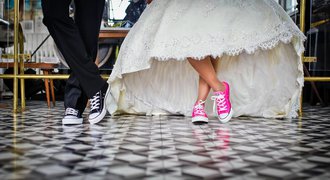 wedding pink trainers