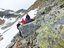 group takes break in the valley of five pounds.JPG