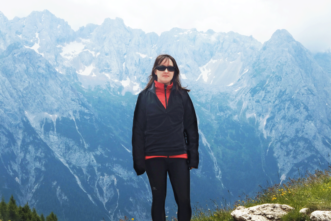 Joanna in the mountains