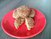 Fish cakes with champignon mushrooms
