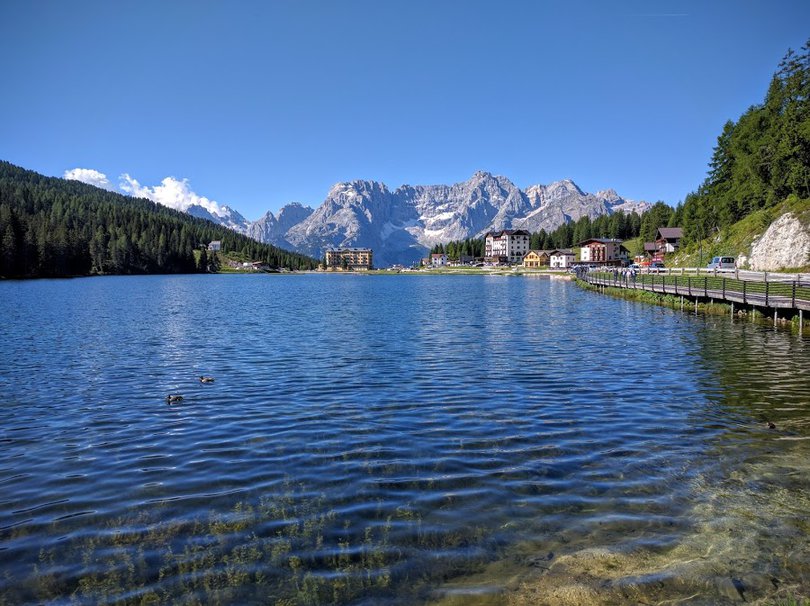 Misurina lake near Cortina d'Ampezzo in Dolomites