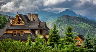 mountain hut in polish mountains