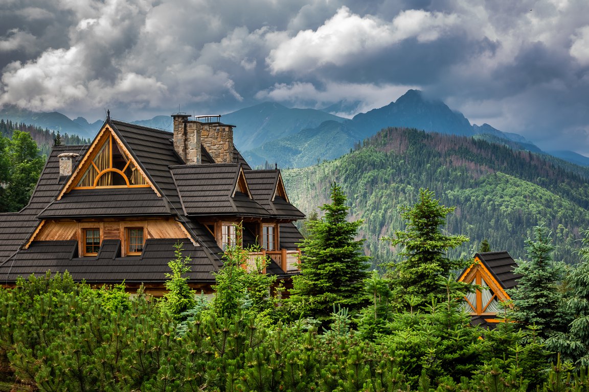mountain hut in polish mountains
