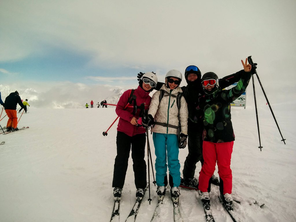 friendship, travel with funny people, skiing in Livigno