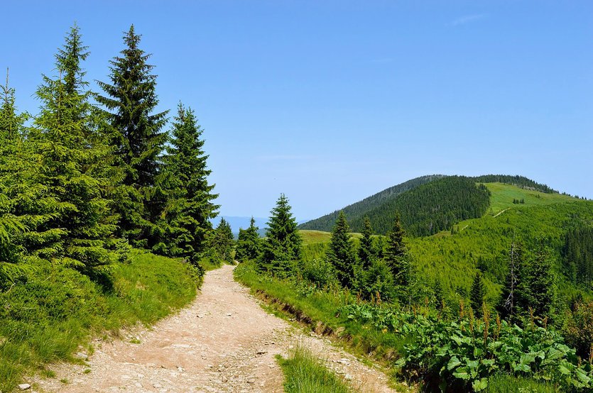 hiking in Beskidy mountains