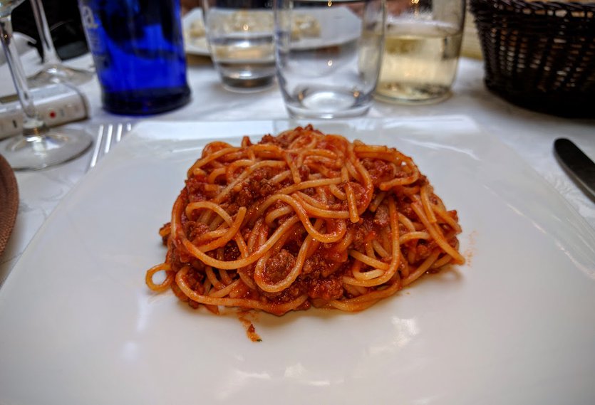 Spaghetti al ragu (Bolognese) - national Italian food