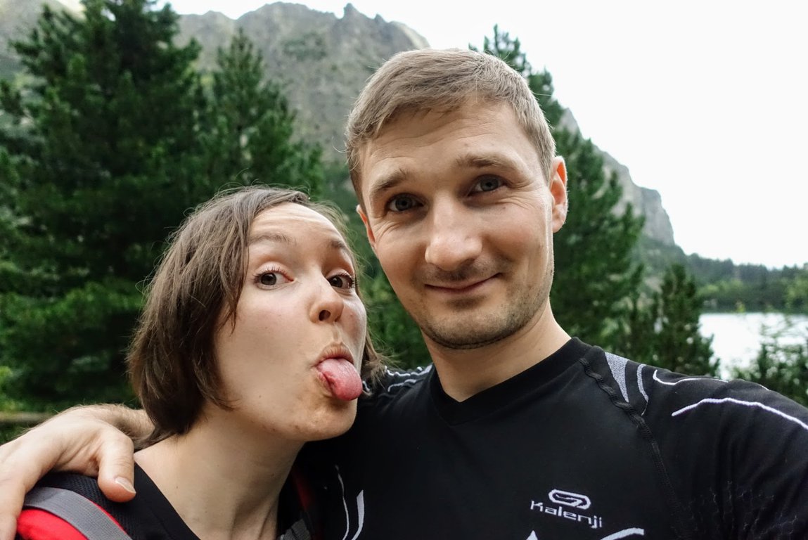 Hiking young couple, Tatra mountains