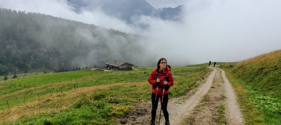 Hiking in Austrian Alps near Saalfelden