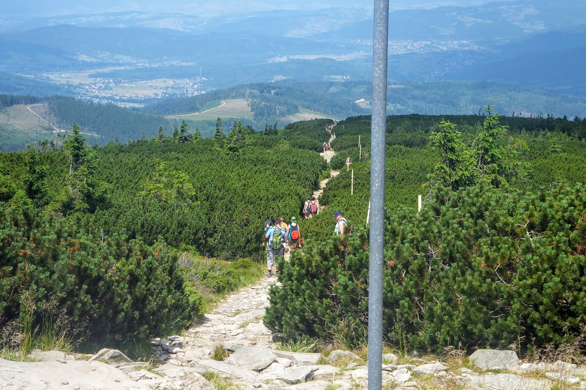 Hiking trail to Pilsko, Beskidy mountains, Poland