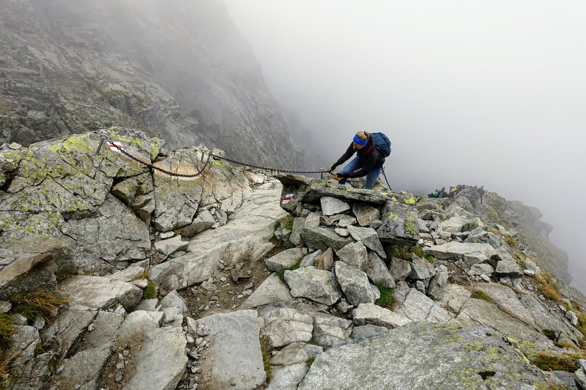 Hiking trail to Rysy, the highest peak of Poland, Tatra mountains