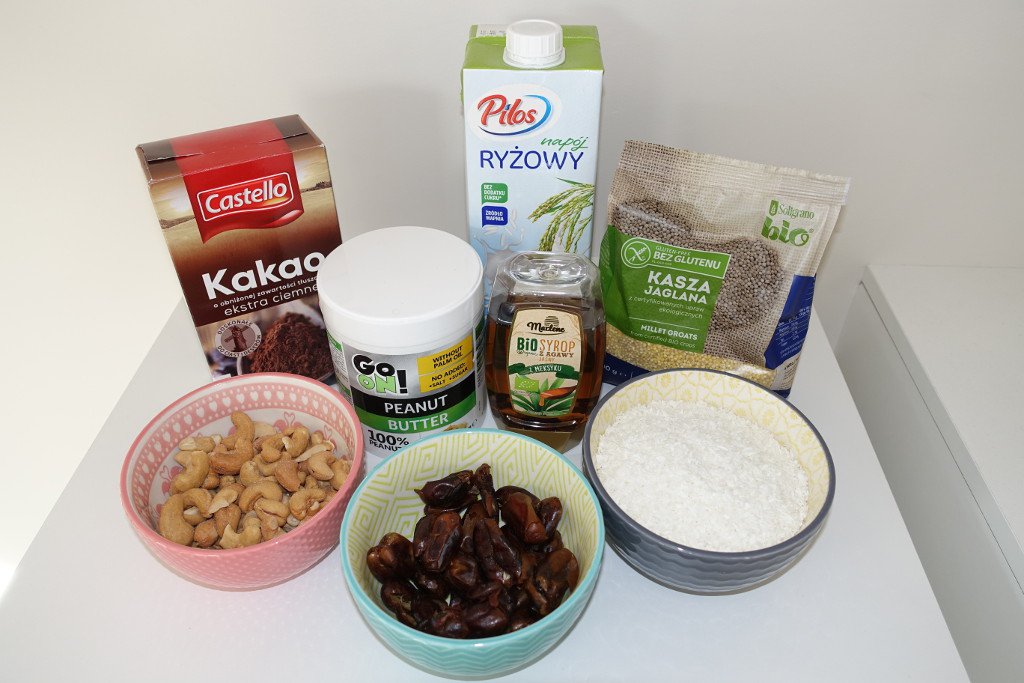 Ingredients for healthy vegan dessert