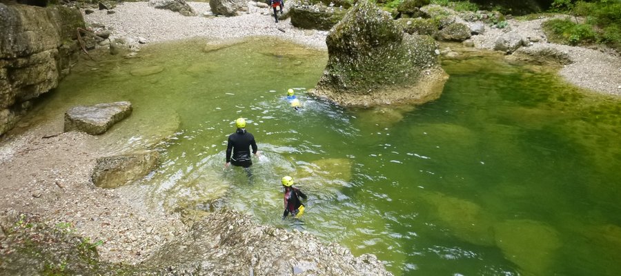 canyoning in Austrian Alps, Salzburg region