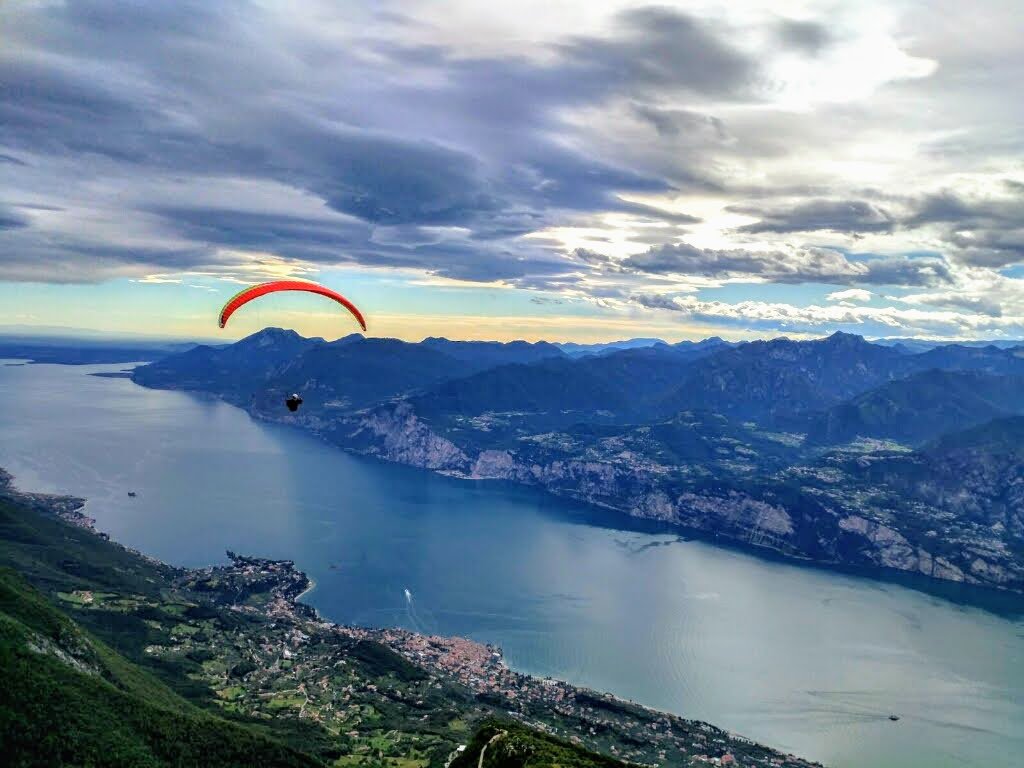 Paragliding over Garda lake