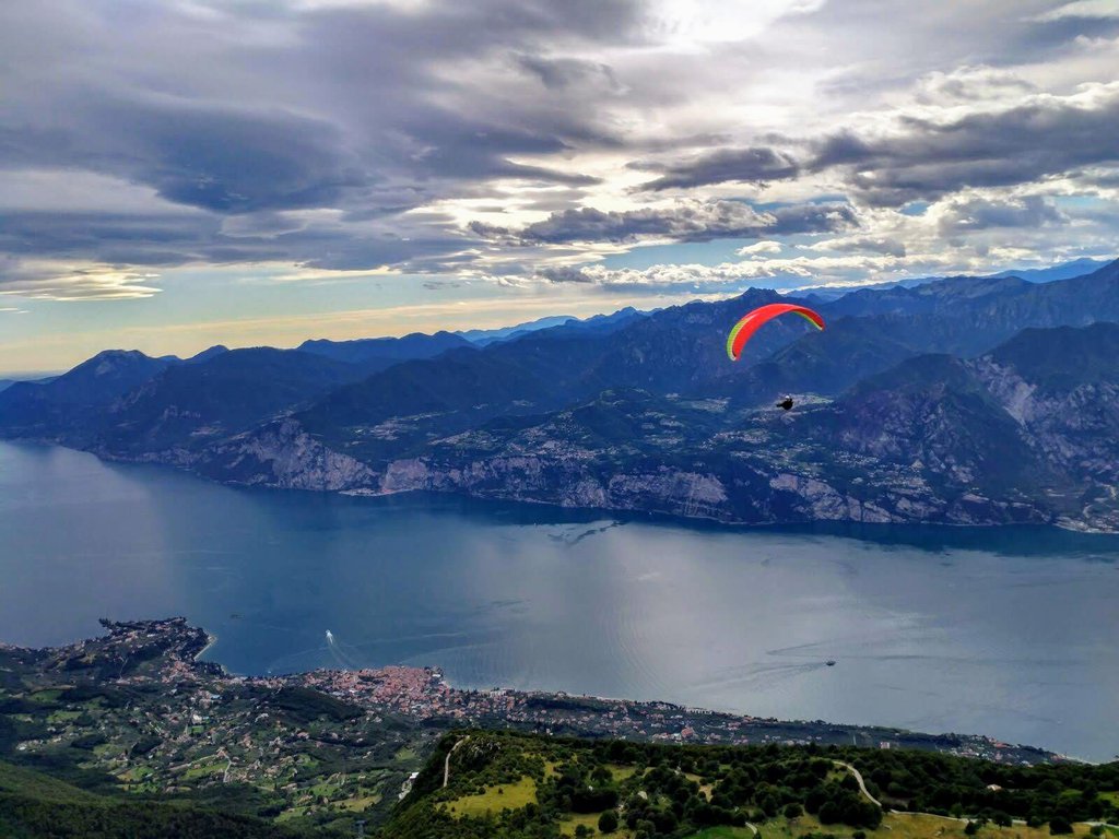 Paragliding over Garda lake
