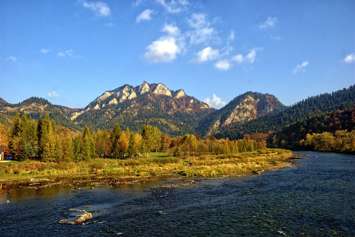 Pieniny mountains - view on Trzy Korony peak