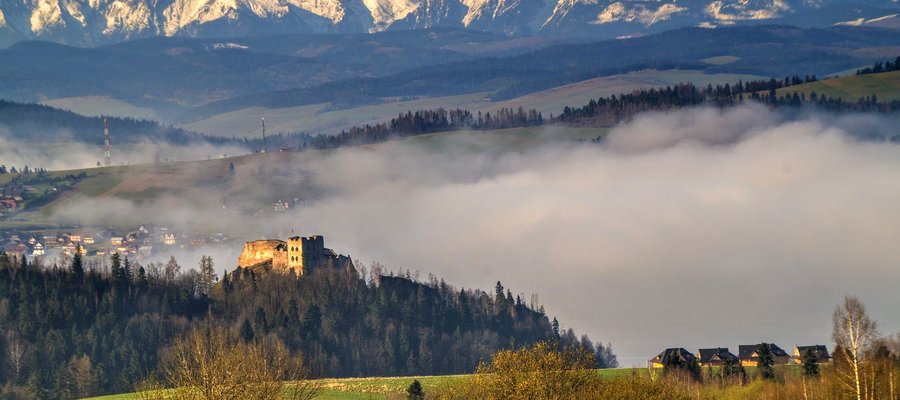 Beautiful Polish landscape - Tatra mountains seen from Pieniny