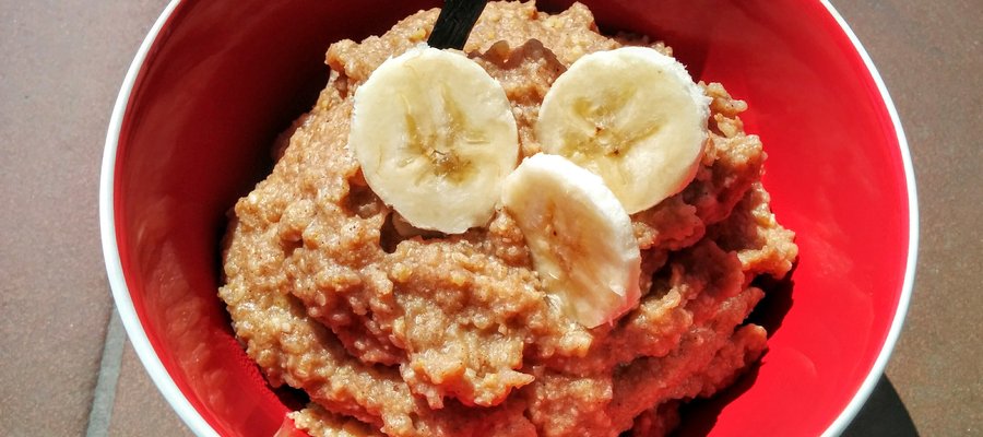 Super healthy breakfast - millet and banana
